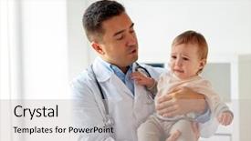  Presentation with people crying - Cool new slides with paediatrics - medicine healthcare pediatry and people backdrop and a light gray colored foreground