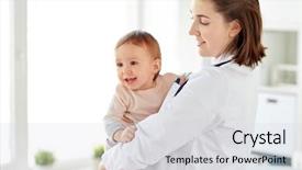  Presentation with baby medical - PPT theme having paediatrics - medicine healthcare pediatry and people background and a light gray colored foreground