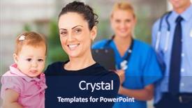  Presentation with mother baby and nurse - Slide set having pile of brown rock sugar background and a cream colored foreground