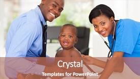  Presentation with male nurse - PPT layouts featuring paediatrics - pretty african female nurse examining background and a coral colored foreground