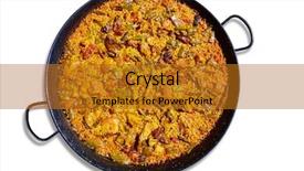  Presentation with recipe - PPT layouts featuring paella from spain rice recipe background and a gold colored foreground
