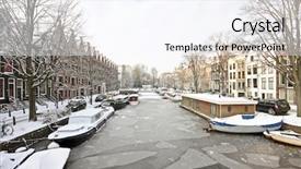  Presentation with amsterdam - Cool new PPT layouts with paesi bassi - amsterdam city center in wintertime backdrop and a  colored foreground