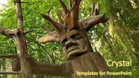  Presentation with pagan - Beautiful theme featuring pagan wooden idol backdrop and a tawny brown colored foreground