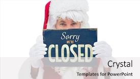 Presentation with vintage christmas - Slide set consisting of page against vintage closed sign background and a white colored foreground