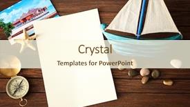  Presentation with page - Beautiful slide deck featuring page compass and cute sea backdrop and a cream colored foreground