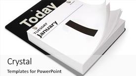  Presentation with shot - Amazing slides having tear-off day calendar shot backdrop and a white colored foreground