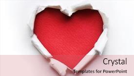  Presentation with design ergonomics - Slides with valentine heart card design background and a red colored foreground