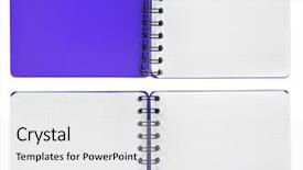  Presentation with notebook page - Audience pleasing slide deck consisting of page in a spiral bound backdrop and a white colored foreground