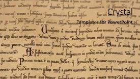  Presentation with medieval page - PPT layouts with page of a medieval latin background and a coral colored foreground