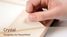  Presentation with page flip - Theme with page of an old book background and a lemonade colored foreground
