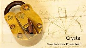  Presentation with 19th century - Presentation theme enhanced with page of da vinci background and a blonde colored foreground