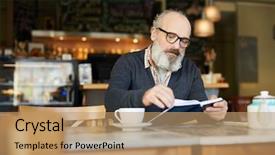  Presentation with turning page - Slides with page of notebook or book background and a coral colored foreground