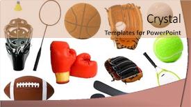 Presentation with page - Audience pleasing presentation design consisting of page of sports items backdrop and a yellow colored foreground