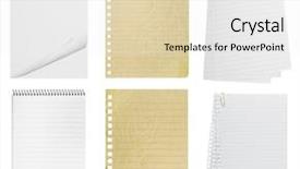  Presentation with spiral binding - Colorful PPT theme enhanced with page ripped off backdrop and a white colored foreground