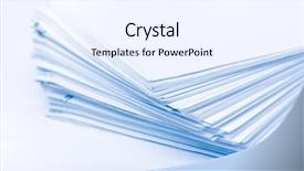  Presentation with bright blue colour for - Cool new slide deck with page turn - heap of paper bright white backdrop and a  colored foreground