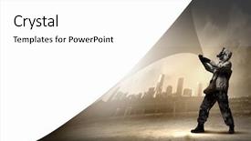  Presentation with clear - Colorful slide deck enhanced with page turn - stalker changing reality into clear backdrop and a white colored foreground