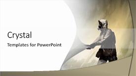  Presentation with clear - Slide set featuring finance concept arrow with team background and a light gray colored foreground