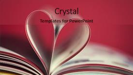  Presentation with folded heart - Slide deck consisting of book with pages folded background and a red colored foreground