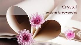  Presentation with book love heart - Amazing theme having symbolizes a love and romance backdrop and a lemonade colored foreground