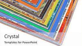  Presentation with book turning pages - Slide set having pages of a colorful book background and a  colored foreground