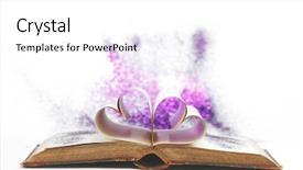  Presentation with heart book - Colorful theme enhanced with pages of open book rolled backdrop and a white colored foreground