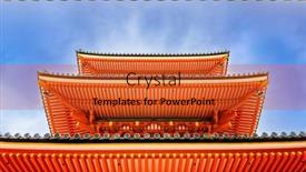  Presentation with roof - Beautiful presentation theme featuring pagoda-roof-kiyomizu-dera-temple backdrop and a red colored foreground