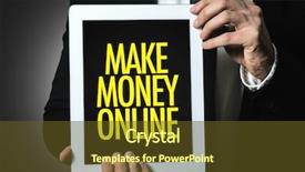  Presentation with money online - Cool new theme with paid - make money online backdrop and a tawny brown colored foreground