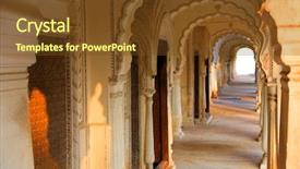  Presentation with india - Amazing slide set having paigah tombs in hyderabad india backdrop and a tawny brown colored foreground