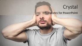  Presentation with hear - Amazing slide set having head pain - don't wanna hear backdrop and a mint green colored foreground