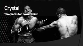  Presentation with mma - Beautiful presentation featuring muscular muscle pain - mma - mixed martial artists backdrop and a black colored foreground