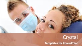  Presentation with oral cancer teeth - PPT layouts with teeth checkup at dentist's office background and a coral colored foreground