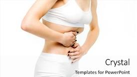  Presentation with abdominal - Theme having pain female person with stomach background and a white colored foreground