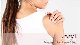  Presentation with shoulder pain - PPT theme enhanced with safety - sees the inscription cyber attack background and a teal colored foreground