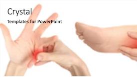  Presentation with woman body - Slide deck with pain in different parts background and a cream colored foreground