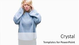  Presentation with heat stress - Slides featuring pain in head because stress background and a  colored foreground