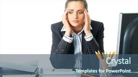  Presentation with stressed - Beautiful PPT theme featuring business people sad - young attractive stressed and depressed backdrop and a ocean colored foreground