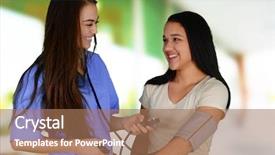  Presentation with nurse - Cool new presentation with pain management hospital patients - female nurse working at her backdrop and a coral colored foreground
