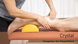  Presentation with pain points - PPT theme having pain points - image of a young man background and a coral colored foreground