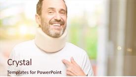  Presentation with wow - Cool new presentation theme with pain points - injured senior man using backdrop and a lemonade colored foreground