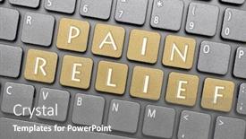  Presentation with pain relief - Amazing slide deck having pain-relief-on-keyboard backdrop and a gray colored foreground