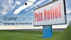  Presentation with back pain - Amazing slide set having pain relief or management backdrop and a light blue colored foreground