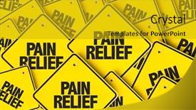  Presentation with pain relief - Audience pleasing slide set consisting of pain relief backdrop and a gold colored foreground