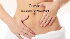  Presentation with hand x ray - Presentation consisting of pain scale - hand on belly isolated background and a coral colored foreground