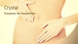  Presentation with preschool hand wash - Slide deck consisting of pain scale - hand on belly background and a  colored foreground