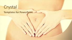  Presentation with surgical hand wash - PPT layouts featuring pain scale - hand on belly background and a  colored foreground