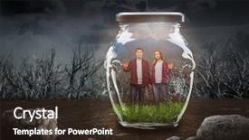  Presentation with cracked - Beautiful PPT theme featuring pain scale - loneliness concept couple in big backdrop and a wine colored foreground