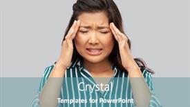  Presentation with despair - PPT theme featuring pain-stress-and-despair-concept background and a teal colored foreground