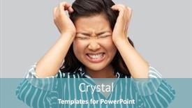  Presentation with despair - Cool new slide set with pain-stress-and-despair-concept backdrop and a teal colored foreground