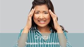  Presentation with despair - Slide deck having pain-stress-and-despair-concept background and a teal colored foreground