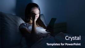  Presentation with pain - Slides featuring pain with using mobile phone background and a wine colored foreground